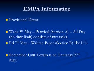 EMPA Information