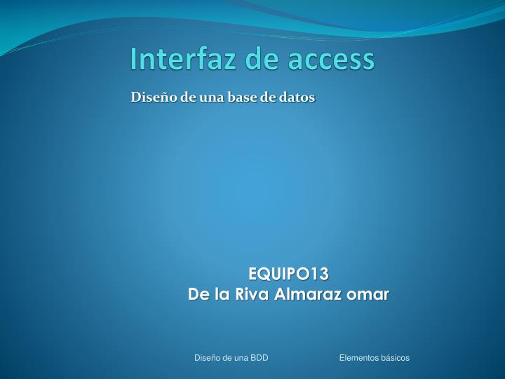 interfaz de access