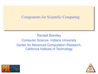 Components for Scientific Computing