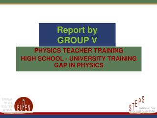 Report by GROUP V