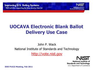 UOCAVA Electronic Blank Ballot Delivery Use Case