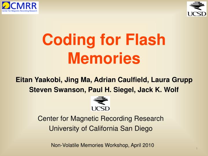 coding for flash memories