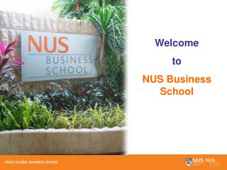 Welcome to NUS Business School