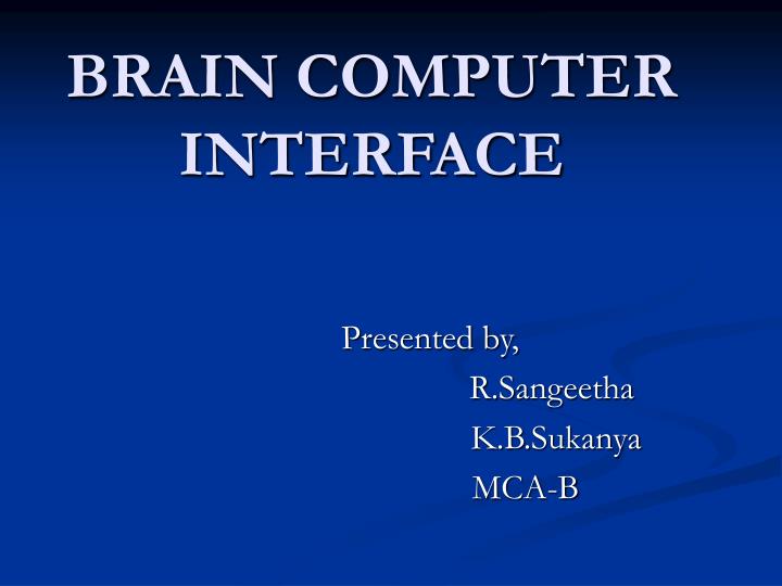 brain computer interface