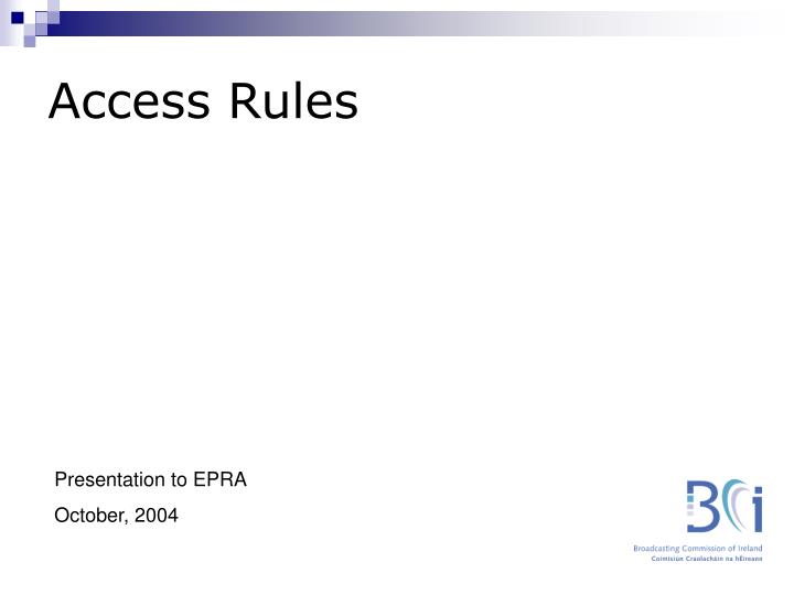 access rules