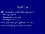 Quicksort - slide 1