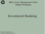 Investment Banking - slide 1