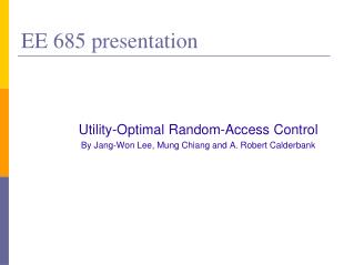 EE 685 presentation