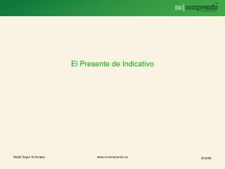 PPT - Presente De Indicativo PowerPoint Presentation, Free Download ...