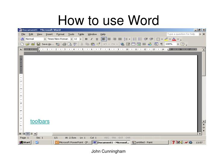 how to use word
