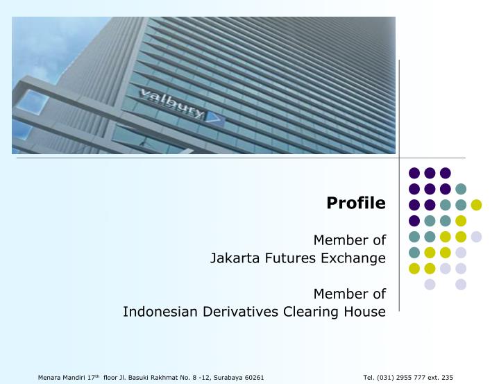 profile member of jakarta futures exchange member of indonesian derivatives clearing house
