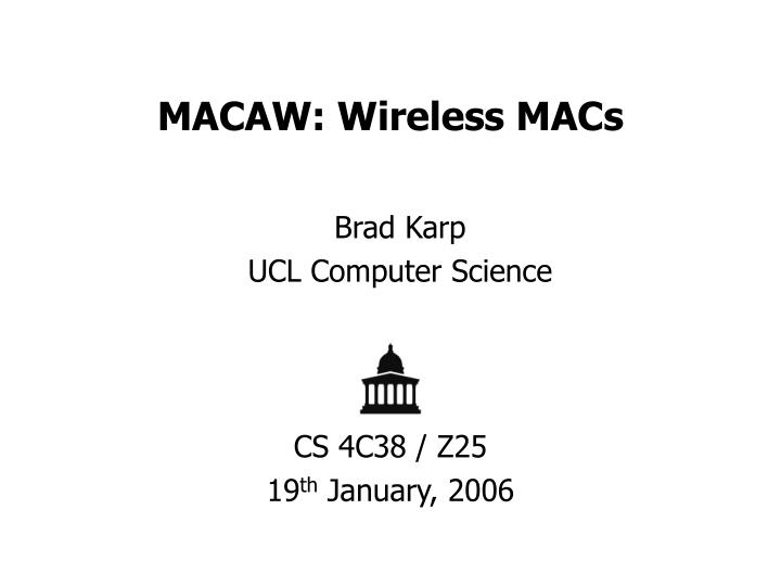 macaw wireless macs