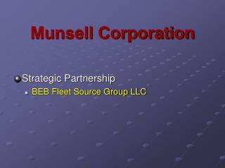 Munsell Corporation