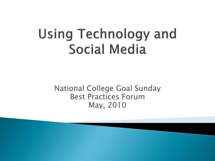 using technology and social media