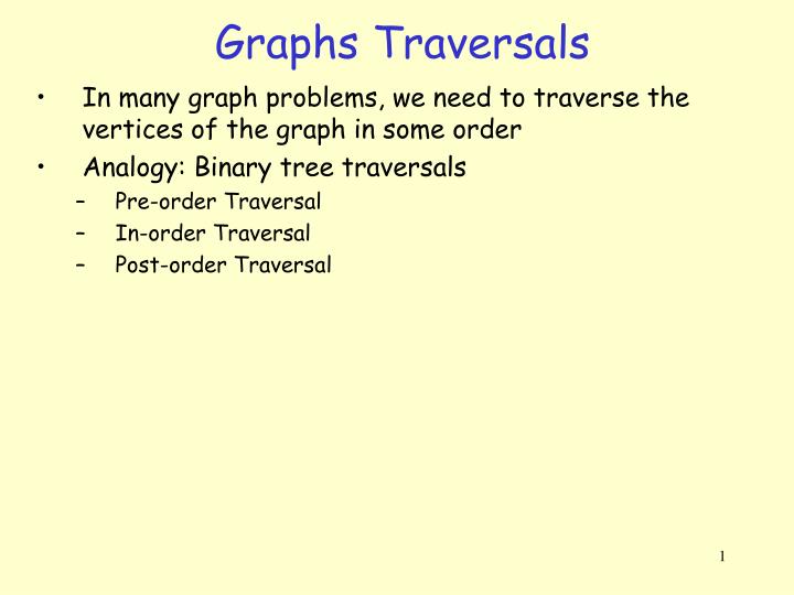 graphs traversals
