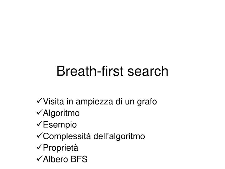breath first search