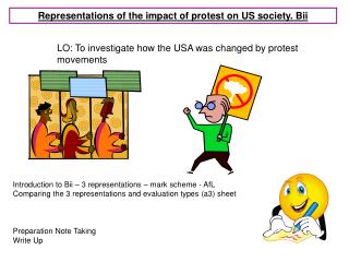 Representations of the impact of protest on US society. Bii