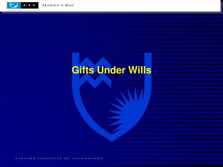 gifts under wills