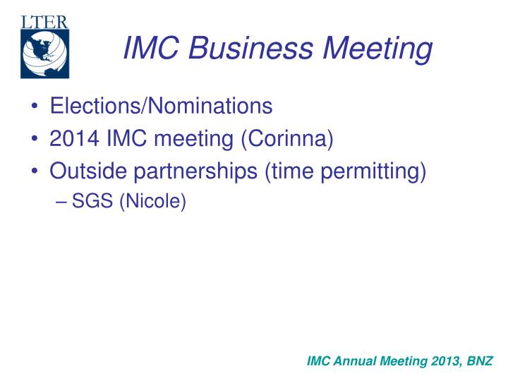 imc business meeting