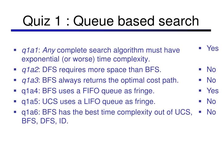 quiz 1 queue based search