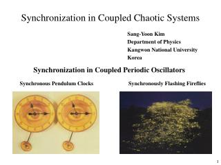 Synchronization in Coupled Chaotic Systems