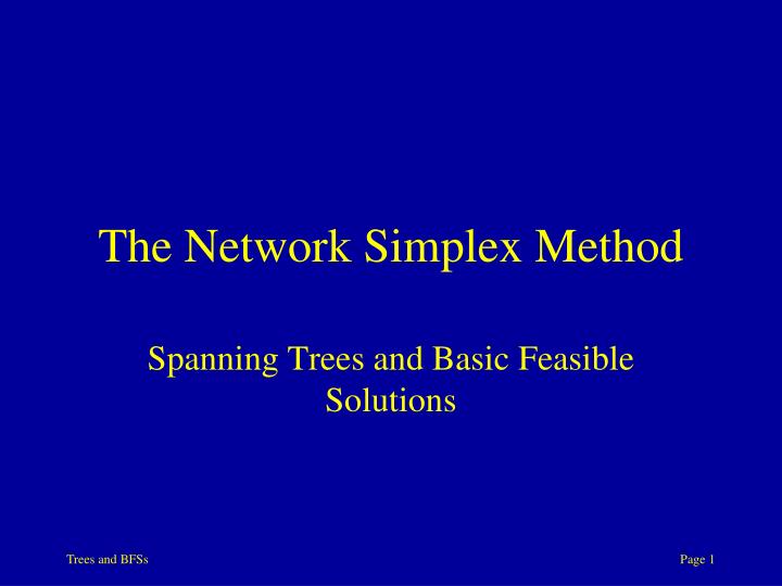 the network simplex method