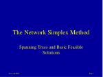 The Network Simplex Method - slide 1