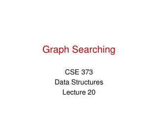 Graph Searching