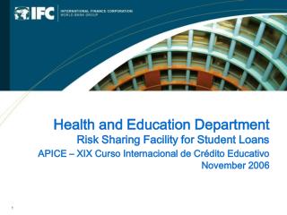 Health and Education Department Risk Sharing Facility for Student Loans