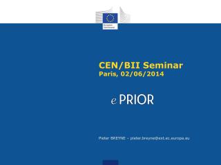 CEN/BII Seminar Paris, 02/06/2014