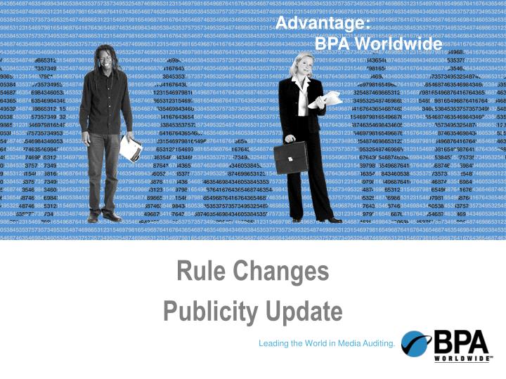 rule changes publicity update