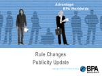 New Rule Changes in Business & Consumer Publications Update - slide 1