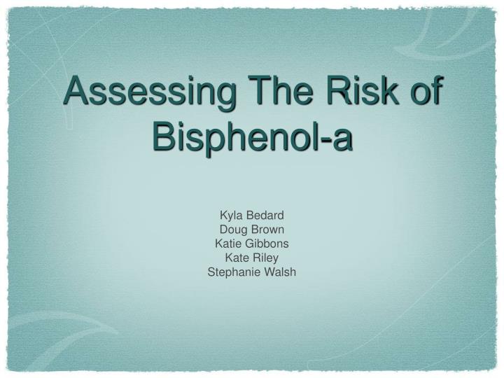 assessing the risk of bisphenol a