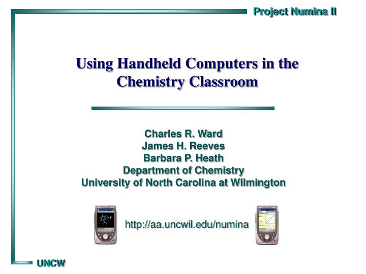 using handheld computers in the chemistry classroom