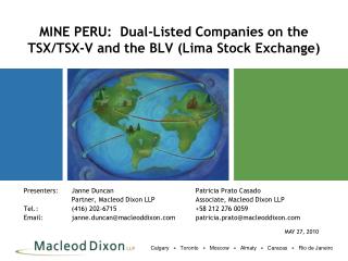 MINE PERU: Dual-Listed Companies on the TSX/TSX-V and the BLV (Lima Stock Exchange)