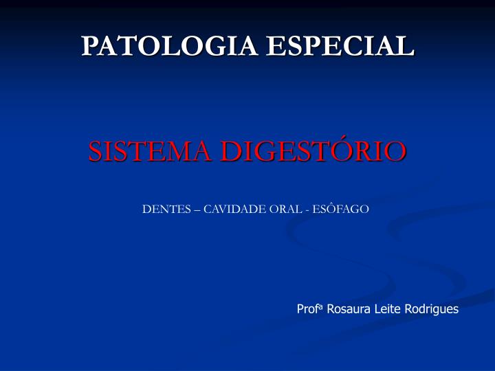 patologia especial