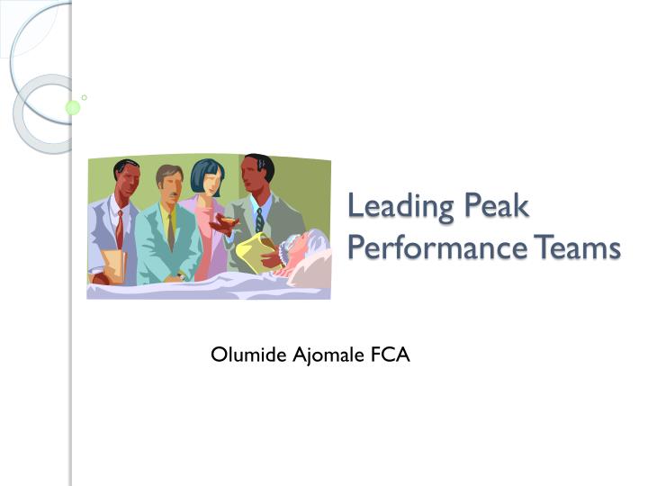 leading peak performance teams