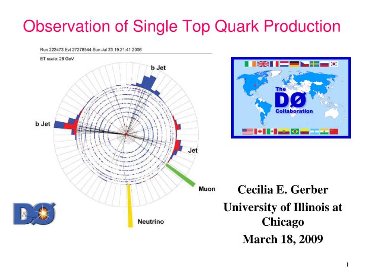 observation of single top quark production