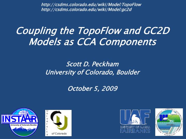 coupling the topoflow and gc2d models as cca components