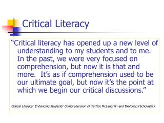 Critical Literacy