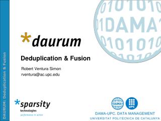 Deduplication &amp; Fusion