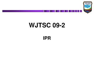 WJTSC 09-2 IPR