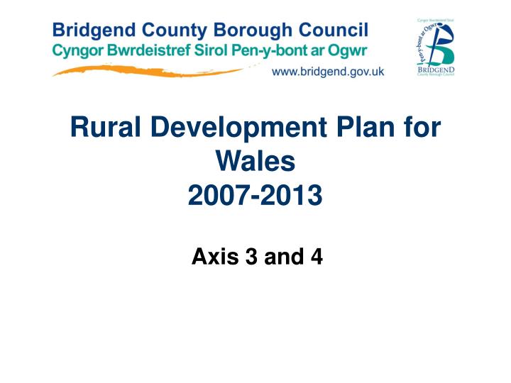 rural development plan for wales 2007 2013