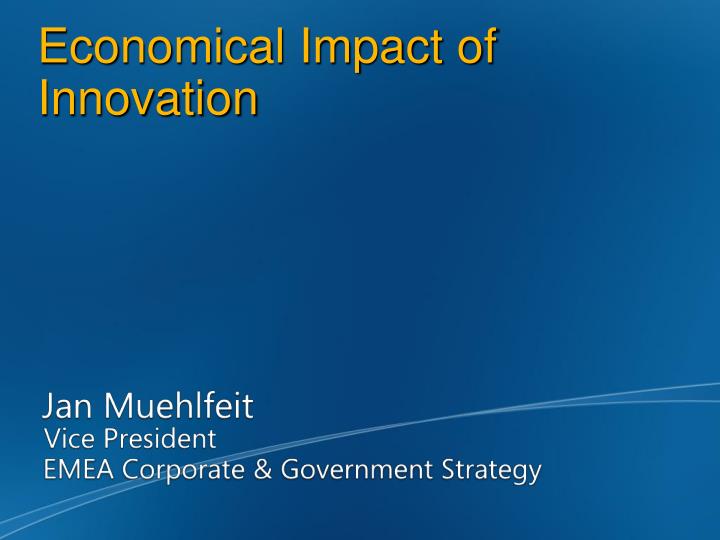 economical impact of innovation