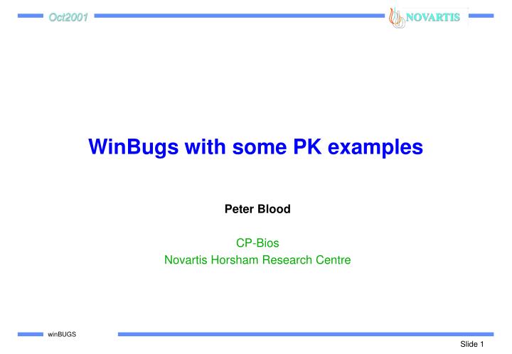 winbugs with some pk examples