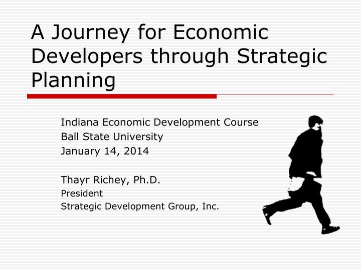 a journey for economic developers through strategic planning