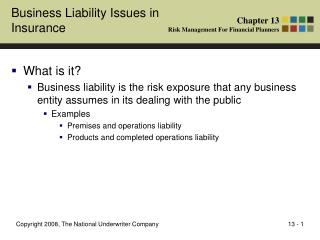 Business Liability Issues in Insurance
