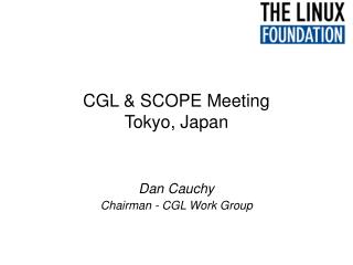 CGL &amp; SCOPE Meeting Tokyo, Japan