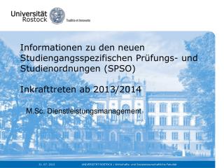 M.Sc. Dienstleistungsmanagement