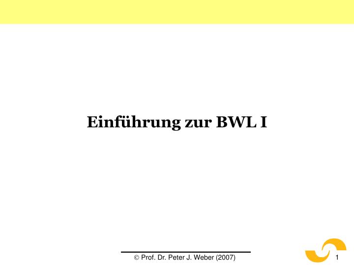 einf hrung zur bwl i